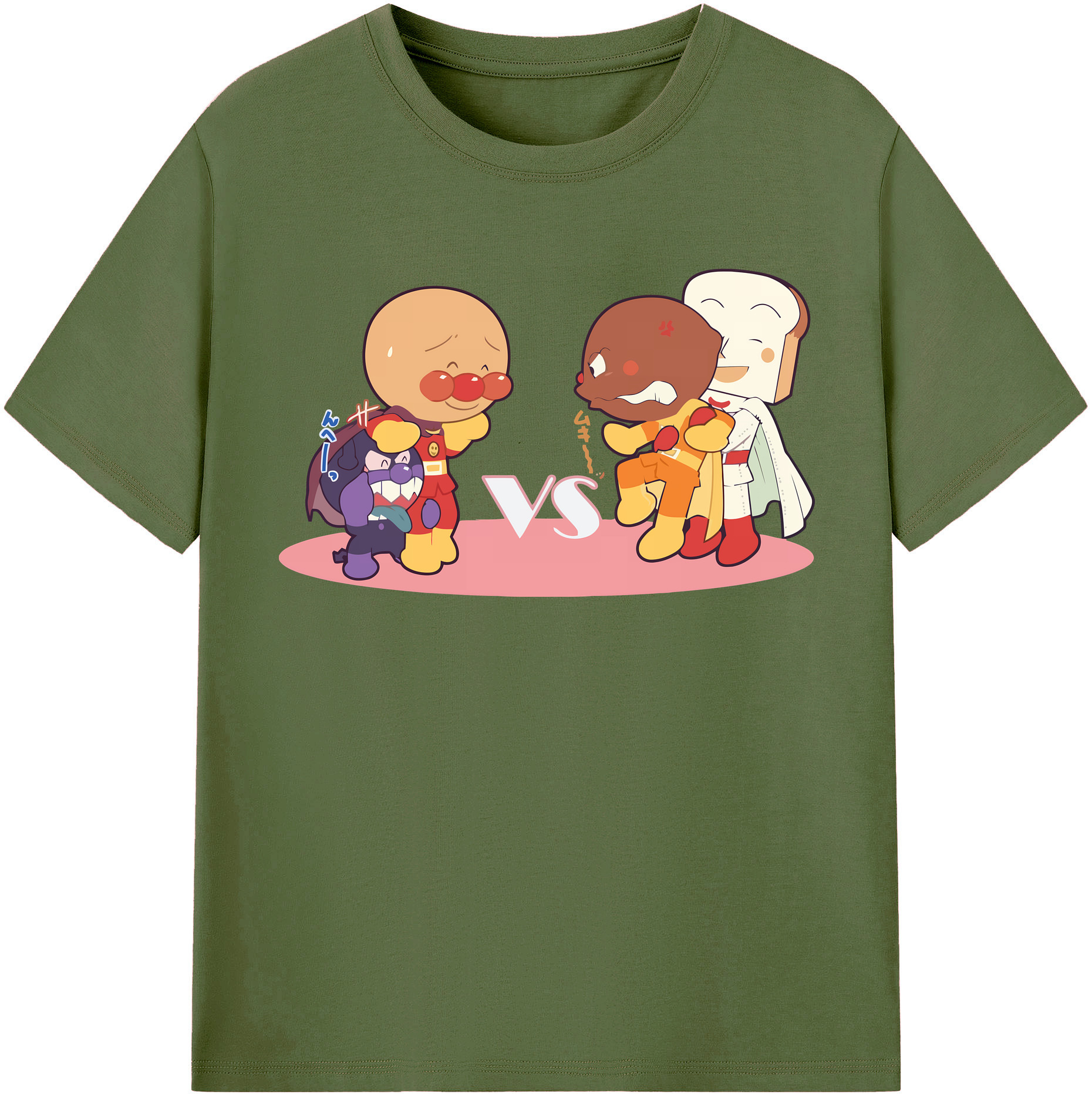 （画像用） アンパンマン Anpanman 綿100％半袖Tシャツ（フロントプリント）